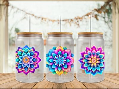Blue Theme Mandala Flower