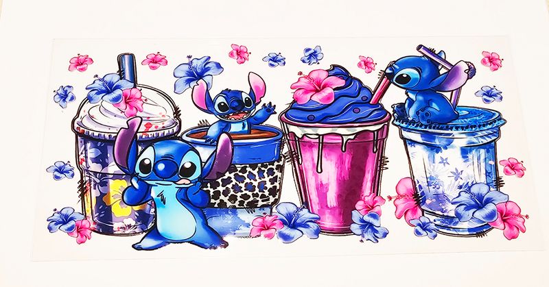 Stitch With Blue Purple Cup