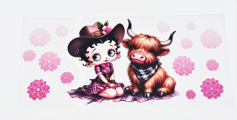 Betty Boop With Highland Cow