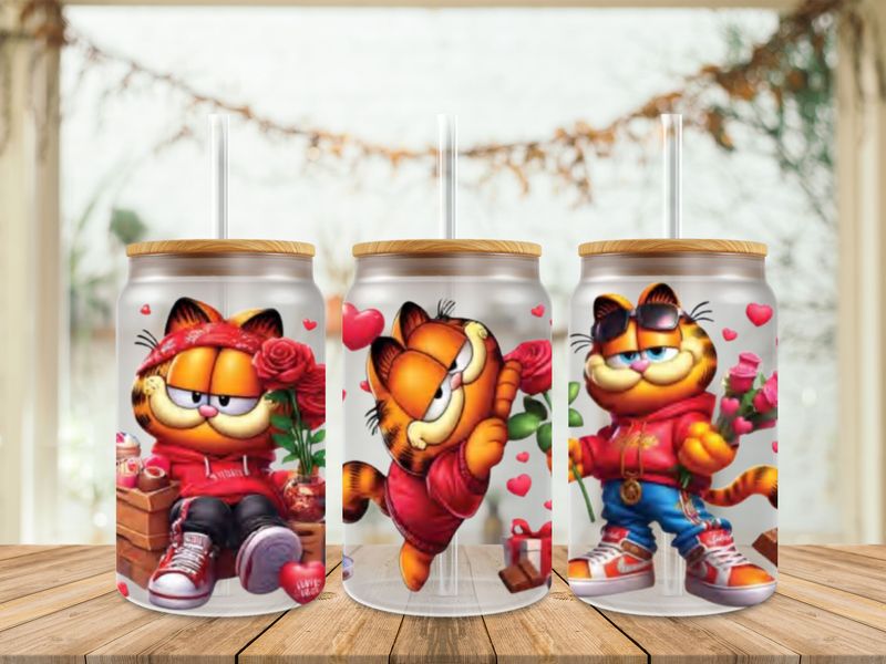 Garfield With Roses