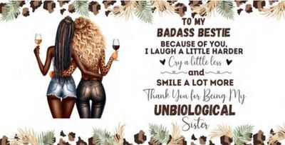 To My Badass Bestie Braided Brown &amp; Blonde Curly Hair