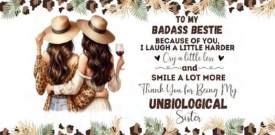To My Badass Bestie Brown Hair