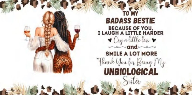 To My Badass Bestie Braided Blonde &amp; Black