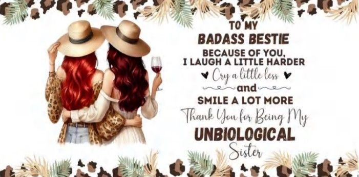 To My Badass Bestie Red &amp; Brown Hair