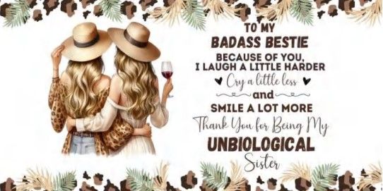 To My Badass Bestie Wavy Blonde Hair
