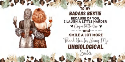 To My Badass Bestie Light Brown &amp; Copper Hair