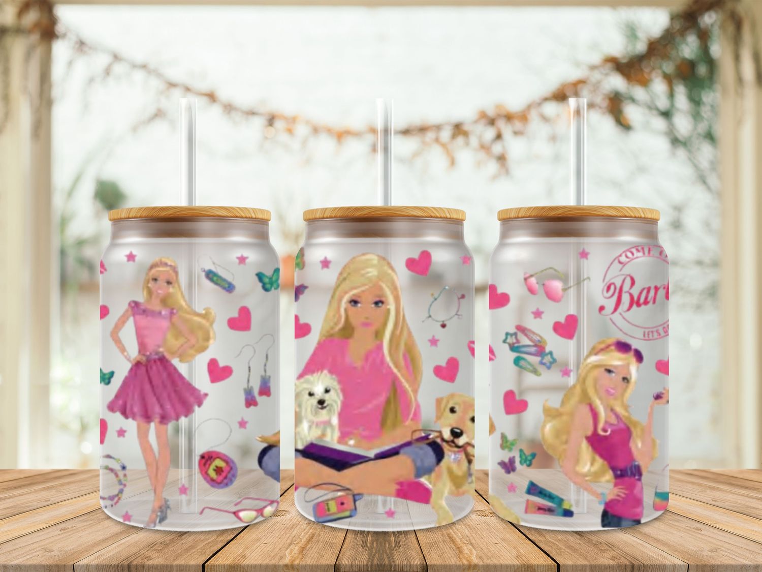 Barbie Sitting With A Dog
