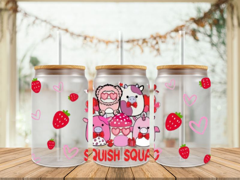 Squish Squad With Hearts &amp; Strawberries