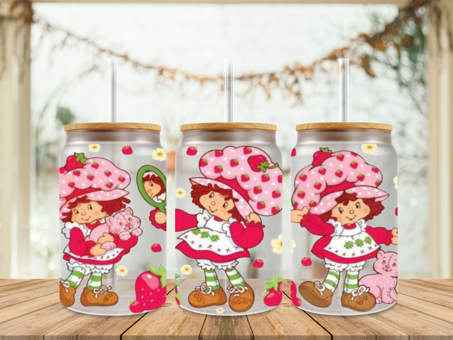 Strawberry Shortcake Holding Mirror