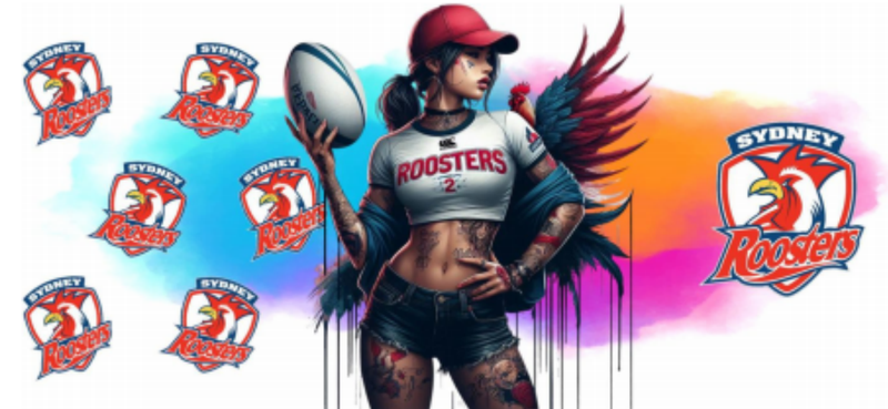 NRL Tattooed Girl Sydney Roosters