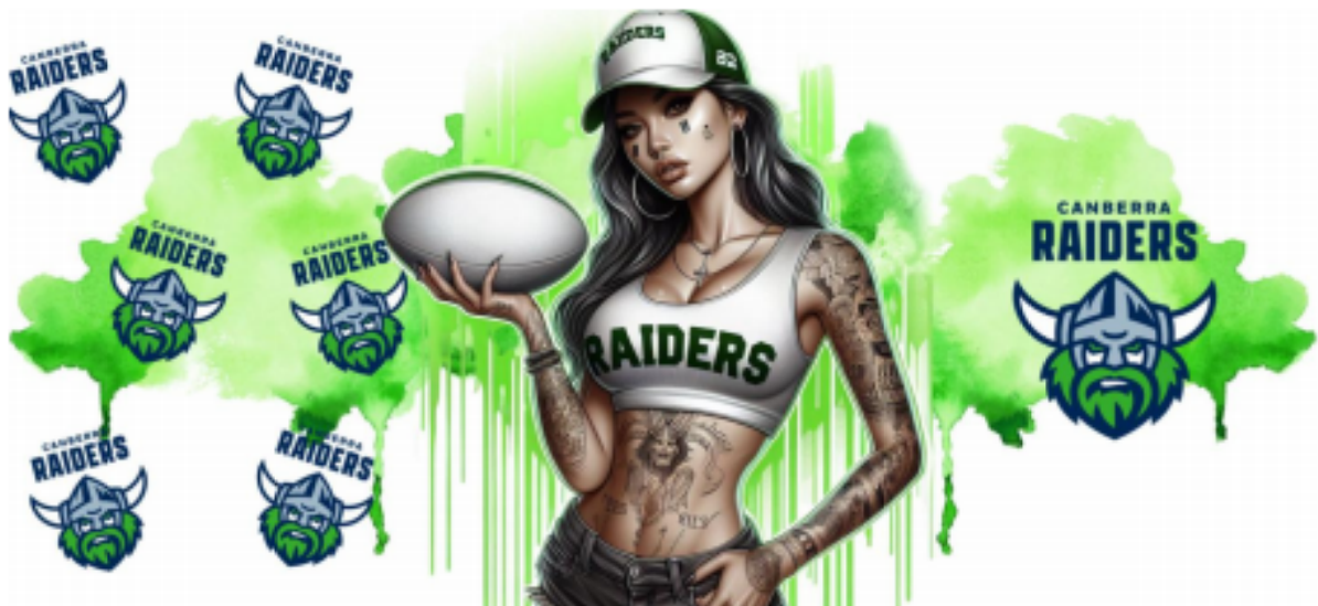 NRL Tattooed Girl Canberra Raiders