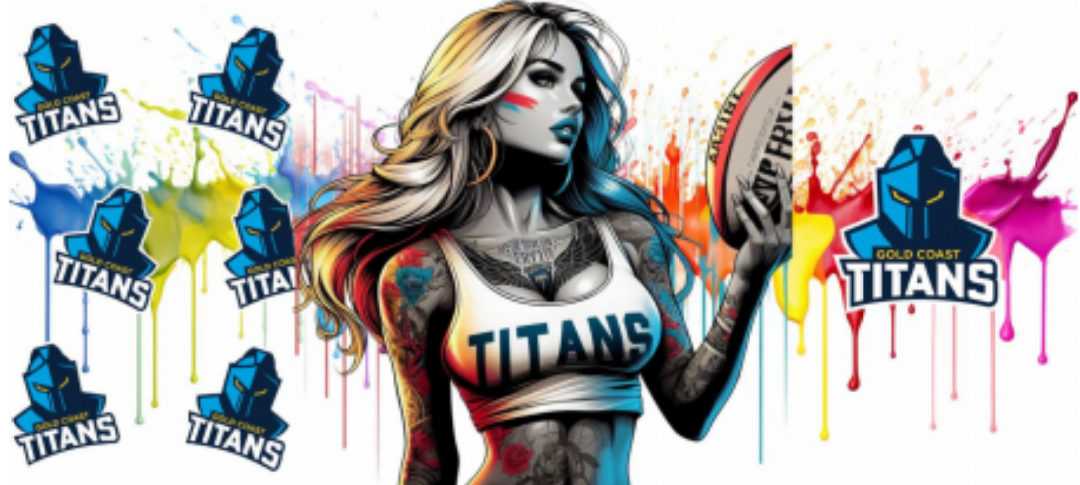 NRL Tattooed Girl Gold Coast Titans