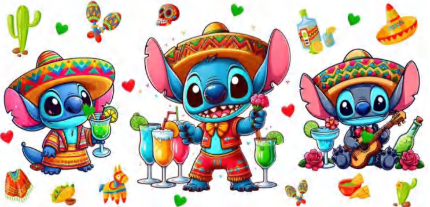 Stitch Mexican With Drinks