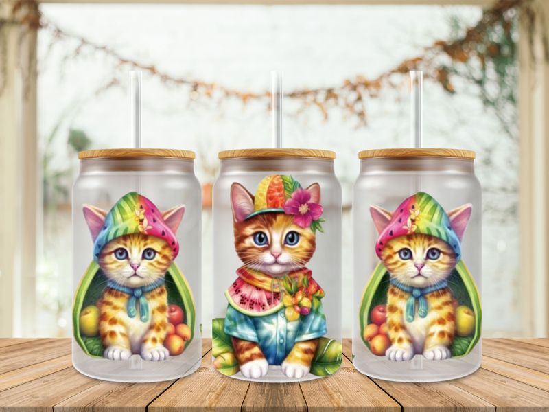 Cat With Colourful Hat