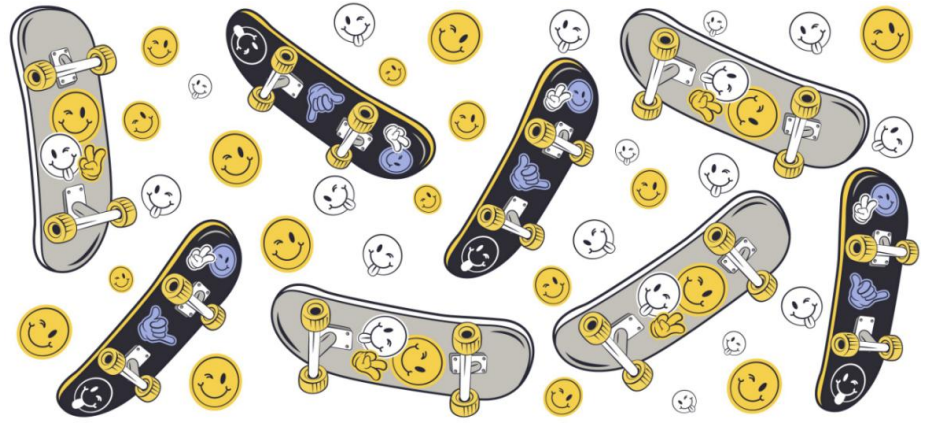 Skateboard &amp; Smileys