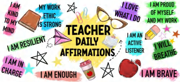 Teacher Daily Affirmations Apple Cup