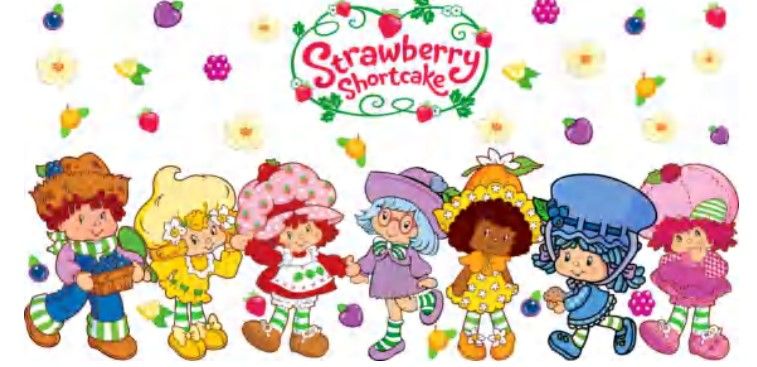 Strawberry Shortcake With Yellow Flowers