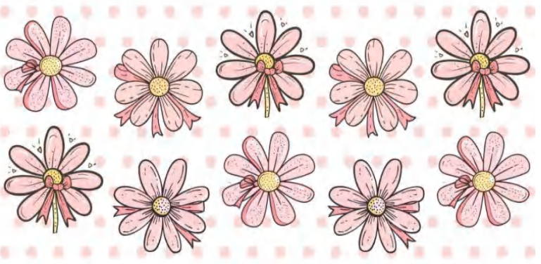 Pink Flowers &amp; Pink Dots