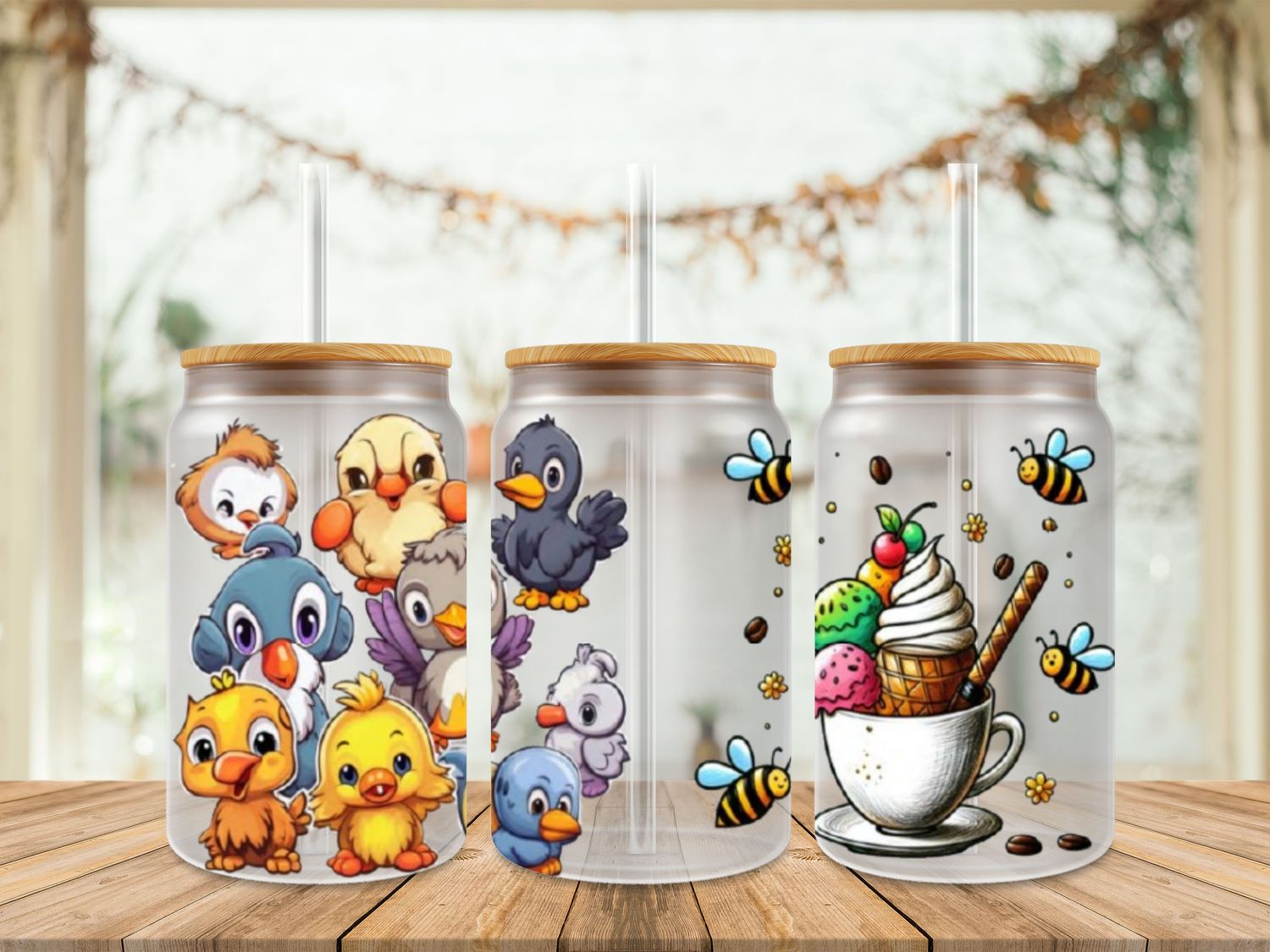 Baby Chicks With Ice Cream &amp; Bees