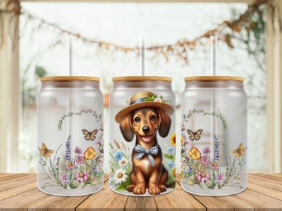 Dachshund With Flowers