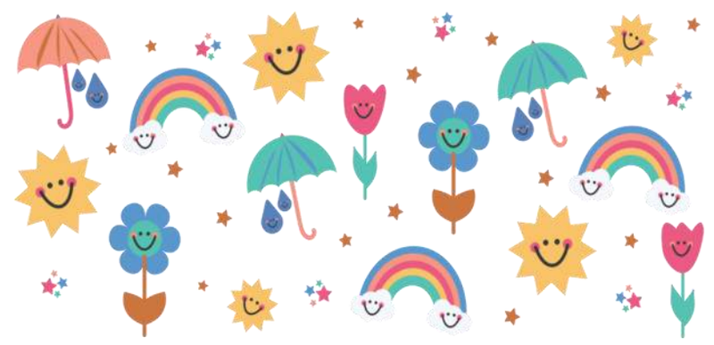 Umbrella Sun Flower Rainbow