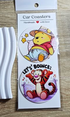 Winnie The Pooh &amp; Tigger Car Coaster