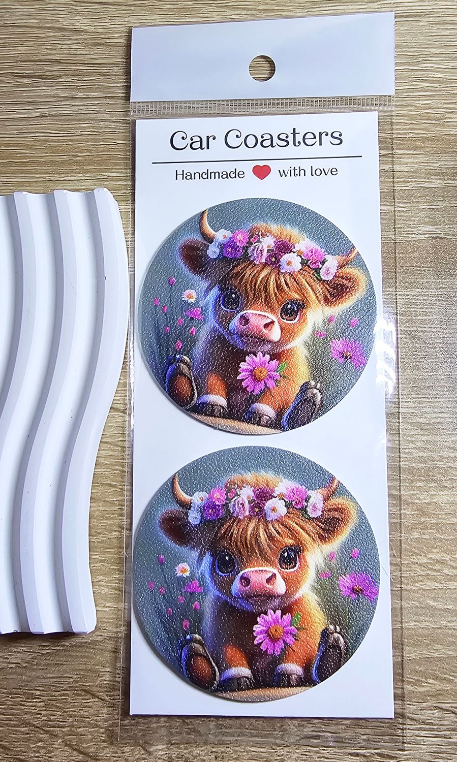 Highland Cow Car Coaster