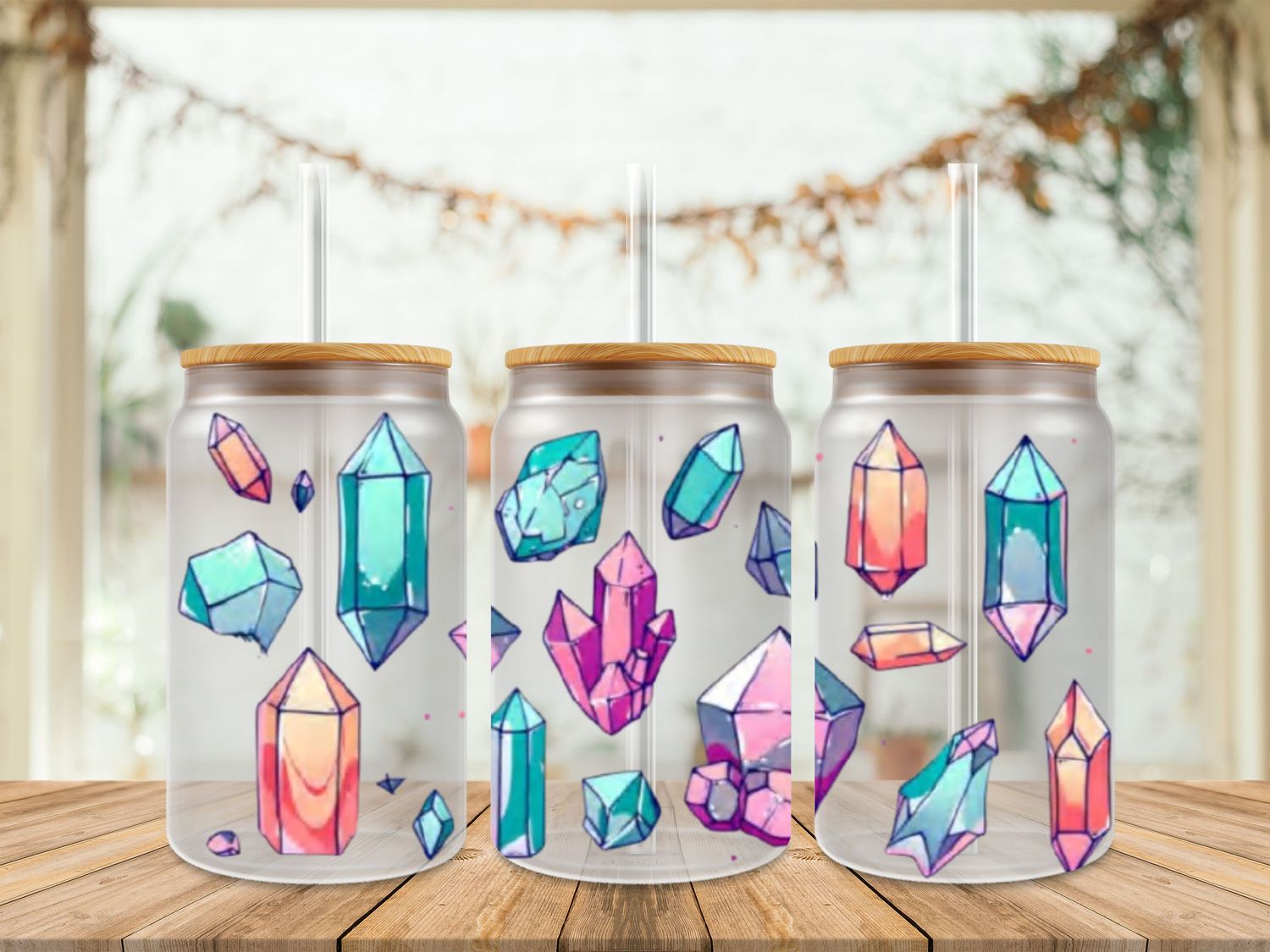 Pointed Crystals Double Sided