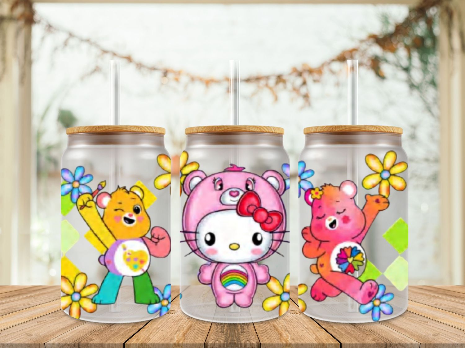 Hello Kitty &amp; Care Bears Double Sided