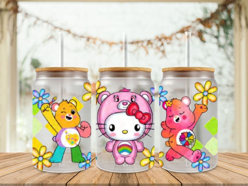 Hello Kitty &amp; Care Bears Double Sided