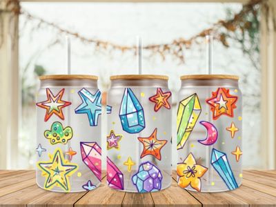 Colourful Crystals Double Sided