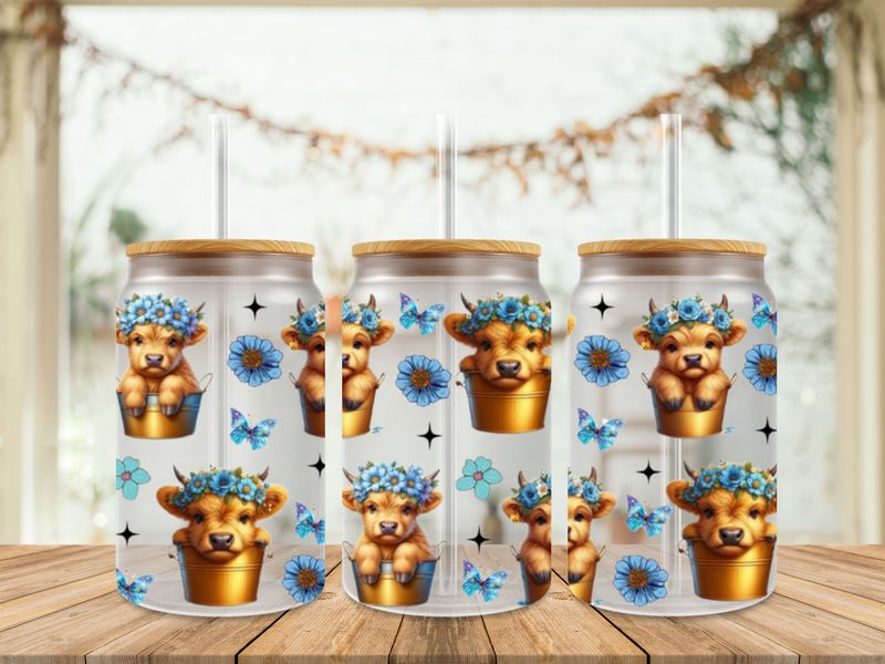 Highland Cow In A Bucket Double Sided