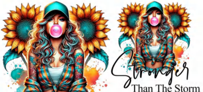 Tattooed Girl With Bubble Gum Double Sided