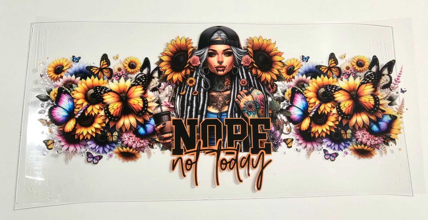 Tattooed Girl Nope Not Today Double Sided