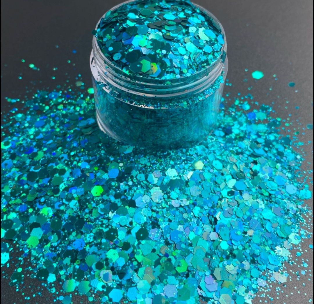 Mermaid Chunky Glitters Mix, GRAMS: 25g