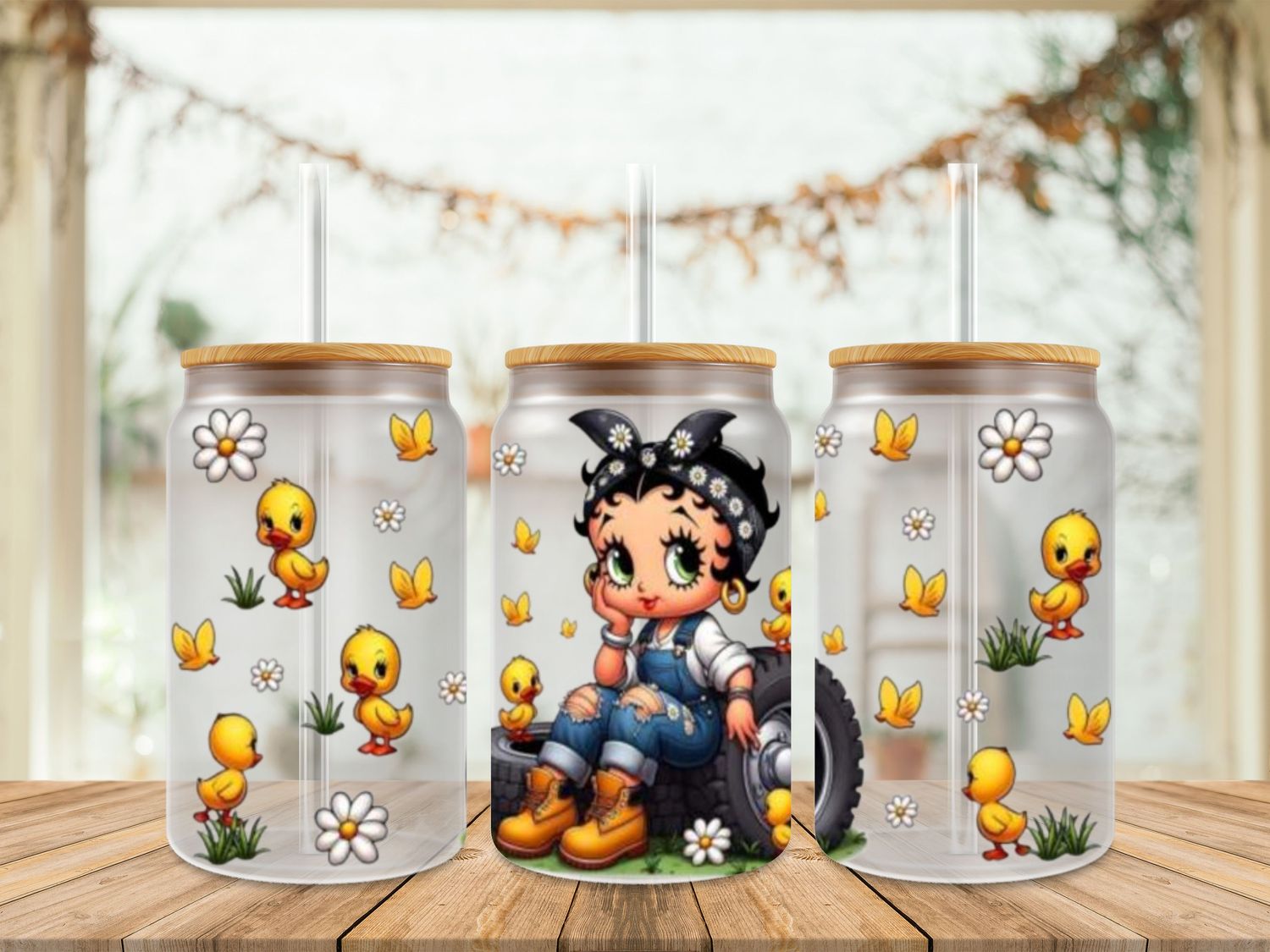 Double Sided Betty Boop With Ducks