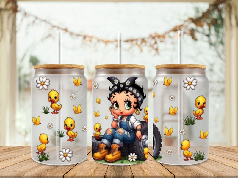 Double Sided Betty Boop With Ducks