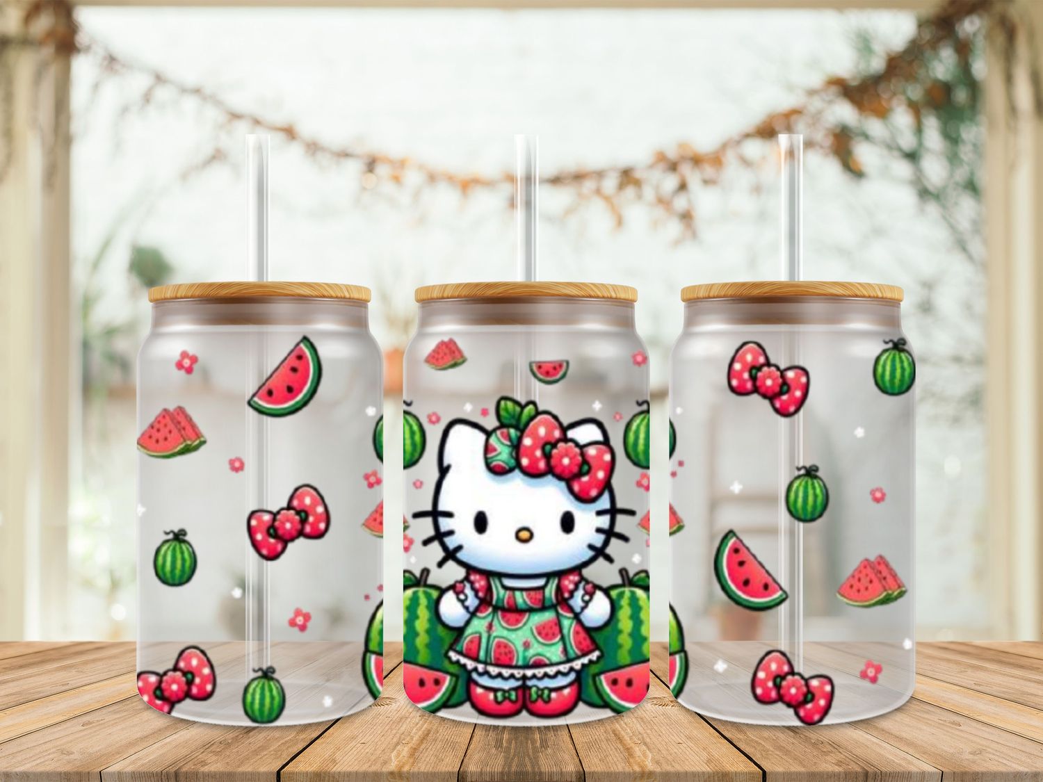Double Sided Hello Kitty With Watermelons