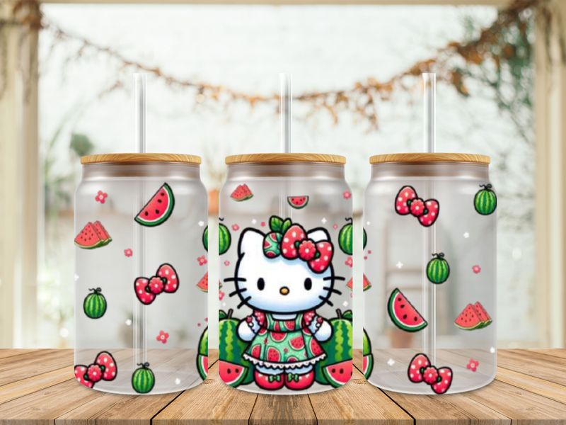 Double Sided Hello Kitty With Watermelons