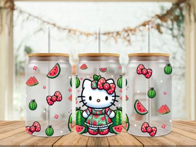 Double Sided Hello Kitty With Watermelons