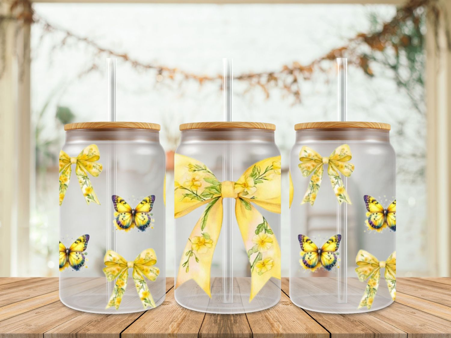 Double Sided Yellow Bows