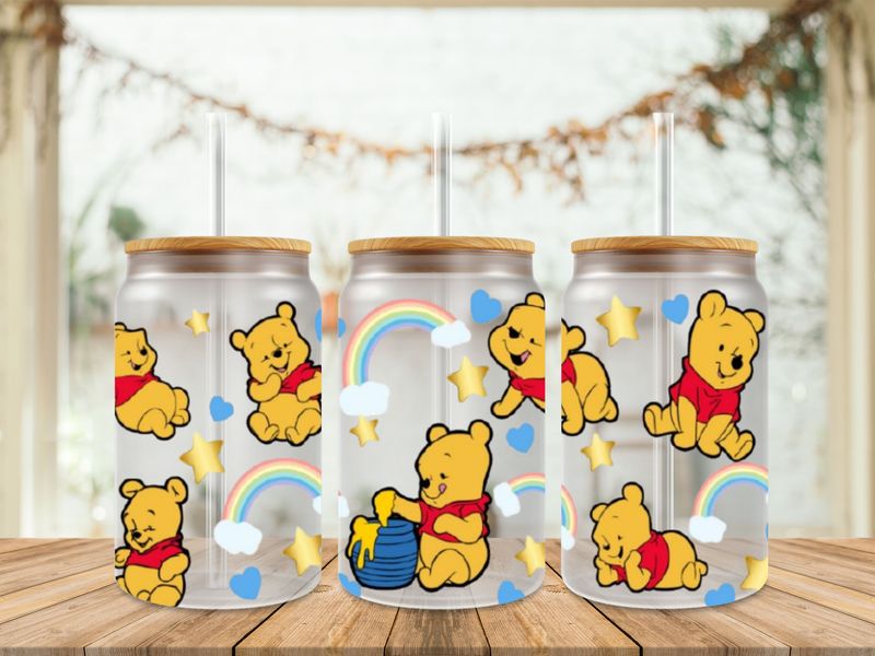 Double Sided Pooh With Rainbow &amp; Stars