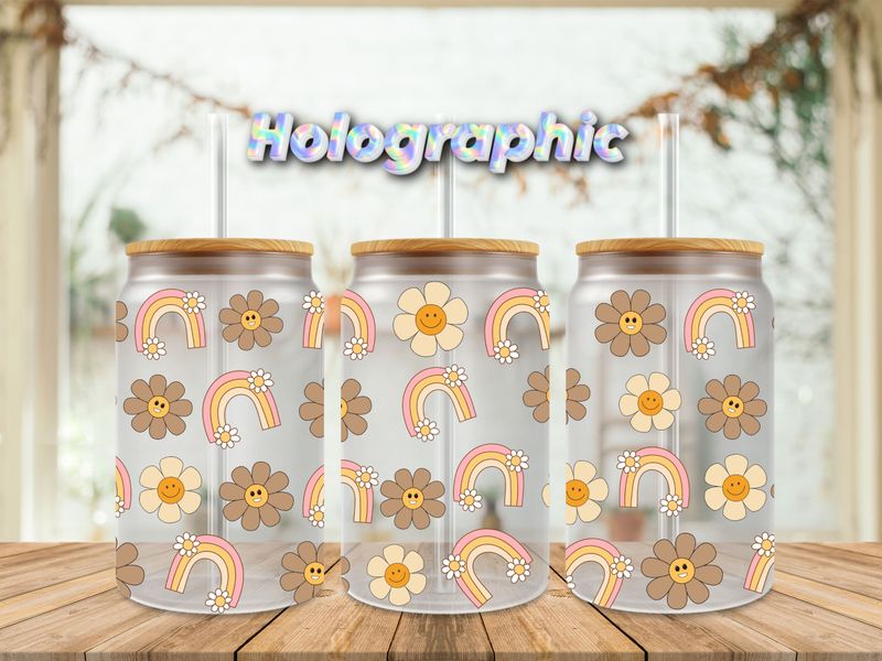 Holographic Flower Smileys &amp; Rainbows