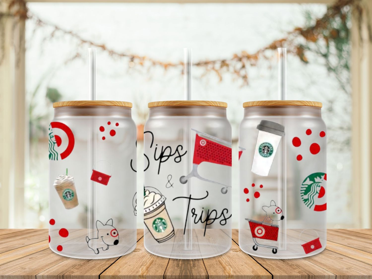 Double Sided Sips &amp; Trips Starbucks
