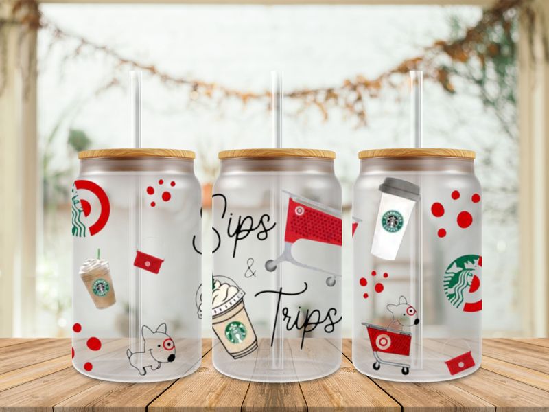 Double Sided Sips &amp; Trips Starbucks