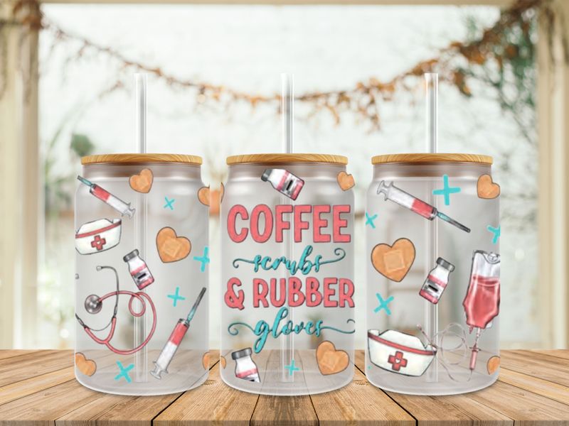 Double Sided Coffee Scrubs &amp; Rubber Gloves