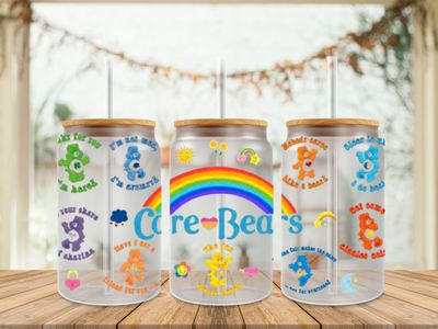 Double Sided Care Bears Rainbow