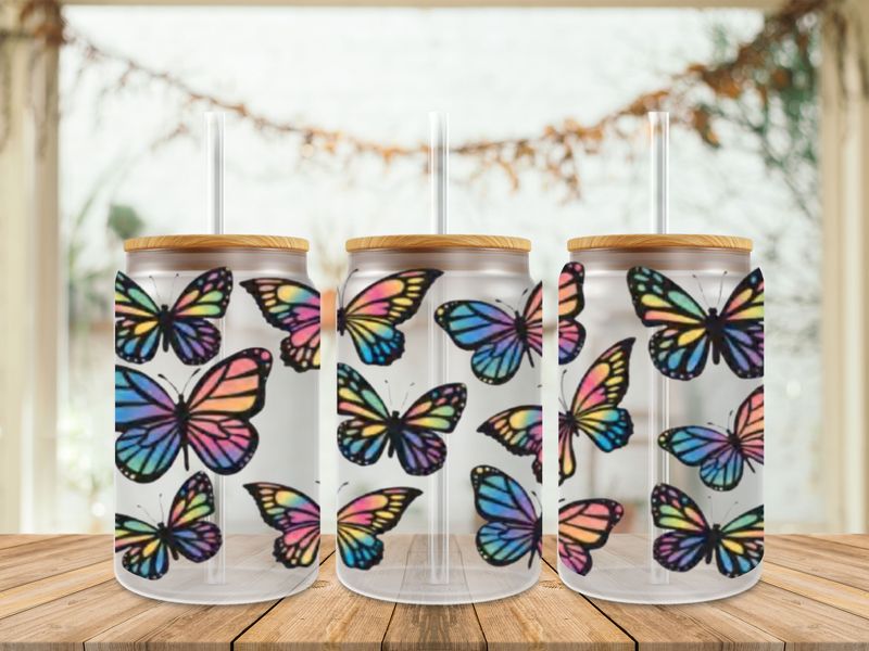 Double Sided Rainbow Butterflies