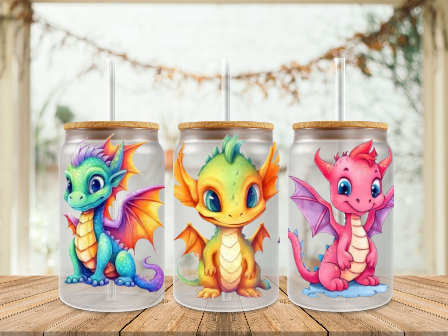 Double Sided Colourful Dragons