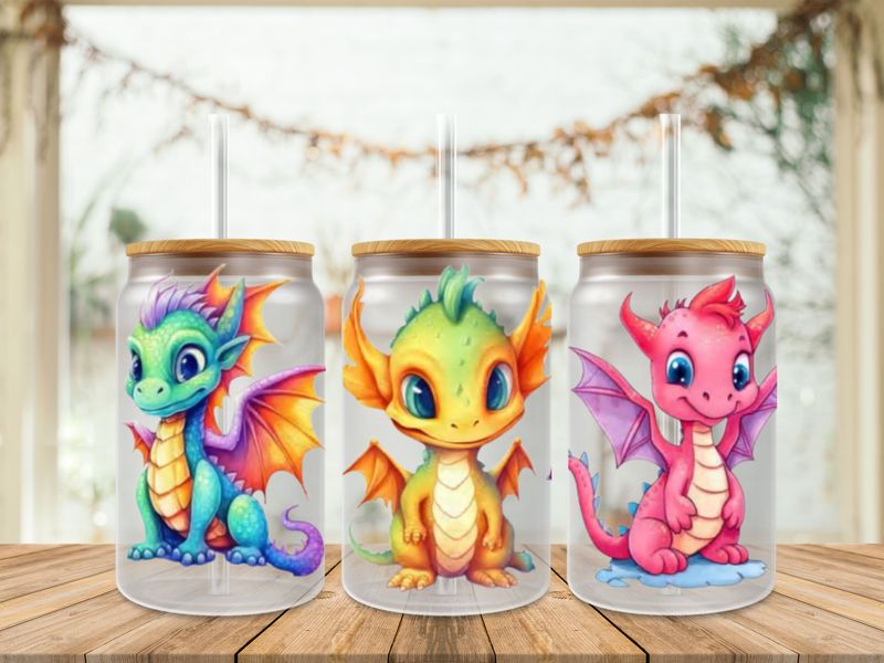 Double Sided Colourful Dragons